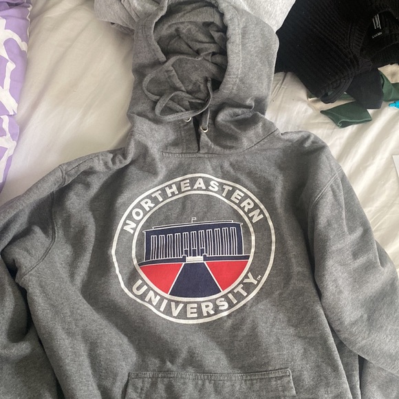 Grey northeastern university hoodie / NU sweatshirt - Picture 2 of 2